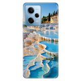 Cekuonline Xiaomi Redmi Note 12 Pro 5G ile Uyumlu Kılıf, Pamukkale Temalı Desenli, Darbe Emici Silikon