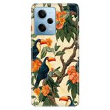 Cekuonline Xiaomi Redmi Note 12 Pro 5G ile Uyumlu Kılıf, Papağan Temalı Desenli, Darbe Emici Silikon