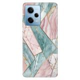 Cekuonline Xiaomi Redmi Note 12 Pro 5G ile Uyumlu Kılıf, Pera Mermer Temalı Desenli, Darbe Emici Silikon