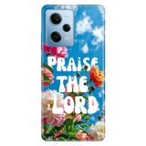 Cekuonline Xiaomi Redmi Note 12 Pro 5G ile Uyumlu Kılıf, Praise Temalı Desenli, Darbe Emici Silikon