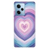 Cekuonline Xiaomi Redmi Note 12 Pro 5G ile Uyumlu Kılıf, Purple Love Temalı Desenli, Darbe Emici Silikon