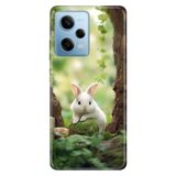 Cekuonline Xiaomi Redmi Note 12 Pro 5G ile Uyumlu Kılıf, Rabbit 233 Temalı Desenli, Darbe Emici Silikon