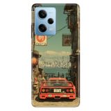 Cekuonline Xiaomi Redmi Note 12 Pro 5G ile Uyumlu Kılıf, Race Temalı Desenli, Darbe Emici Silikon