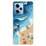 Cekuonline Xiaomi Redmi Note 12 Pro 5G ile Uyumlu Kılıf, Sahil Şeridi Temalı Desenli, Darbe Emici Silikon