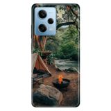 Cekuonline Xiaomi Redmi Note 12 Pro 5G ile Uyumlu Kılıf, Sen Ben ve Burası Temalı Desenli, Darbe Emici Silikon, Çok Renkli