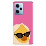 Cekuonline Xiaomi Redmi Note 12 Pro 5G ile Uyumlu Kılıf, Silikon, Darbe Emici, Cik Cik Cik Temalı Desenli, Çok Renkli