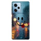 Cekuonline Xiaomi Redmi Note 12 Pro 5G ile Uyumlu Kılıf, Smile Rain Temalı Desenli, Darbe Emici Silikon