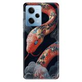 Cekuonline Xiaomi Redmi Note 12 Pro 5G ile Uyumlu Kılıf, Snake 0999 Temalı Desenli, Darbe Emici Silikon