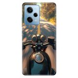 Cekuonline Xiaomi Redmi Note 12 Pro 5G ile Uyumlu Motorsiklet Temalı Desenli Darbe Emici Silikon Kılıf