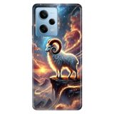 Cekuonline Xiaomi Redmi Note 12 Pro 5G ile Uyumlu Oğlak Burcu Temalı Desenli Darbe Emici Silikon Kılıf, Çok Renkli