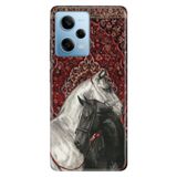 Cekuonline Xiaomi Redmi Note 12 Pro 5G ile Uyumlu Ottoman Horse Temalı Silikon Kılıf, Darbe Emici