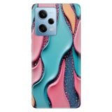 Cekuonline Xiaomi Redmi Note 12 Pro 5G ile Uyumlu Sanat Eseri Temalı Desenli Darbe Emici Silikon Kılıf, Çok Renkli