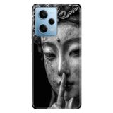 Cekuonline Xiaomi Redmi Note 12 Pro 5G ile Uyumlu Silikon Kılıf, Asia Temalı Desenli, Darbe Emici, Çok Renkli