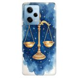 Cekuonline Xiaomi Redmi Note 12 Pro 5G ile Uyumlu Terazi Burcu Temalı Darbe Emici Silikon Kılıf, Çok Renkli