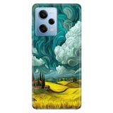 Cekuonline Xiaomi Redmi Note 12 Pro 5G ile Uyumlu Toscana Temalı Desenli Darbe Emici Silikon Kılıf, Çok Renkli