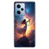 Cekuonline Xiaomi Redmi Note 12 Pro 5G ile Uyumlu Yay Burcu Temalı Desenli Darbe Emici Silikon Kılıf, Çok Renkli