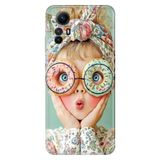 Cekuonline Xiaomi Redmi Note 12S ile Uyumlu Donut Güzeli Temalı Desenli Darbe Emici Silikon Kılıf, Çok Renkli