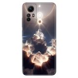 Cekuonline Xiaomi Redmi Note 12S ile Uyumlu Silikon Kılıf, Bulutların Oyunu Temalı Desenli, Darbe Emici, Çok Renkli