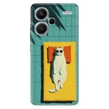 Cekuonline Xiaomi Redmi Note 13 Pro Plus 5G ile Uyumlu Kılıf, Sleep Cat Temalı Desenli, Darbe Emici Silikon