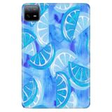 Cekuonline Xiaomi Redmi Pad 10.6" ile Uyumlu Desenli Silikon Kılıf, Mavi Limon Deseni avonm-v-cvr459072