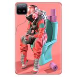Cekuonline Xiaomi Redmi Pad 10.6" ile Uyumlu Desenli Silikon Kılıf, Retro Astronot, Çok Renkli avonm-v-cvr459113