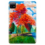 Cekuonline Xiaomi Redmi Pad 10.6" ile Uyumlu Desenli Silikon Kılıf, UV Baskılı, Sonbahar, Çok Renkli avonm-v-cvr459126