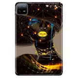 Cekuonline Xiaomi Redmi Pad 10.6" ile Uyumlu Desenli Silikon Kılıf, UV Baskılı, Yaldızlı Kız avonm-v-cvr459147