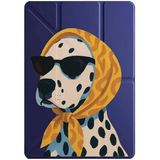 cekuonline Xiaomi Redmi Pad 10.6" ile Uyumlu Tablet Kılıfı, Uyku Modlu, Kalem Bölmeli, Tri Folding, İtalyan Köpek Desenli, Lacivert