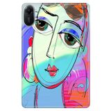 Cekuonline Xiaomi Redmi Pad 2 11" ile Uyumlu Desenli Silikon Kılıf, İri Gözler, Çok Renkli avonm-v-cvr458832