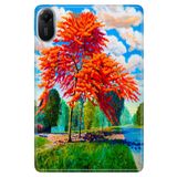 Cekuonline Xiaomi Redmi Pad 2 11" ile Uyumlu Desenli Silikon Tablet Kılıfı, Sonbahar, Arka Kapak avonm-v-cvr458927