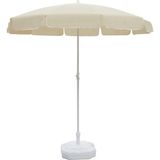 Celal Birsen 200/10 Plaj Şemsiyesi - Krem - Çantalı - Eğilebilir Başlıklı + 20 Litre Bidonlu - 200 cm