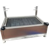 Çelebi Endüstriyel Mutfak Asansörlü Krom Mangal 304 Kalite Paslanmaz Barbekü - 55*45*25 cm