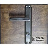 Çelebi Kapıkolları Lama Kol Aynalı Nikel Saten Wc Kapı Kolu - Sol