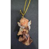 Celestia Asılır Melek Biblo, Koyu Kahverengi, Poliresine, 7x3,5 cm, Ev Dekorasyonu için Şık ve Özgün Dekoratif Obje