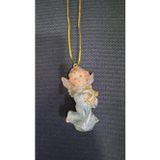 Celestia Koleksiyonu Asılır Melek Biblo, Mavi-Yeşil, Poliresine, 7x3,5 cm, Ev Dekorasyonu için Şık Figür, 1 Adet