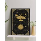 Celestial, Gök Rüyası Tarot Kartı Manifest, Olumlama, Mantra, Spiritüel, Meditasyon Çerçeveli Tablo