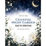 Celestial Night Garden Sketchbook: 120 Blank Drawing Pages | Large 8.5" × 11" Artist Sketchbook for Sketching, Drawing, Doodling, Illustration, Pencil, Charcoal & Ink
