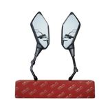 Çelik 10MM (M10) Motosiklet Aynası Takımı - Scooter Uyumlu - Siyah Evrensel Ayna