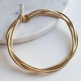 Çelik 3lü Choker Kolye - Gold