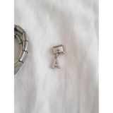 Çelik A Harfli Zirkon Taşlı Italyan Charm