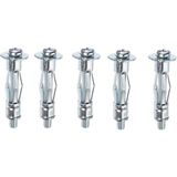 Çelik Alçıpan ve Boşluk Dübel Frt Tuğla Duvar Bims Paraşüt Dübeli 5X37 Metal 5 Adet - Çok Renkli - Standart