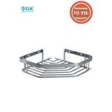 Çelik Banyo Paslanmaz Çelik Erpa 1’li 19x19 Cm Şampuanlık Köşe Süngerlik Gümüş