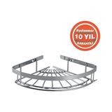Çelik Banyo Paslanmaz Çelik Zirve 1'li 19X19 cm Şampuanlık Banyo Rafı