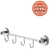 ÇELİK BANYO Paslanmaz Karaca Pirinç 4'lü Banyo Askısı Set Askılık