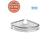 Çelik Banyo Paslanmaz Pirinç Destina Tekli 19*19 Cm Sampuanlık Süngerlik Köşelik Gümüş