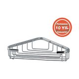 Çelik Banyo Paslanmaz Pirinç Eda 1'li 18X18 cm Şampuanlık Banyo Rafı