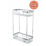 ÇELİK BANYO Paslanmaz Pirinç Karaca 10x20 Cm Şampuanlık Köşe Süngerlik