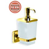 ÇELİK BANYO Paslanmaz Pirinç Kumru Montajlı Sıvı Sabunluk Altın Gold