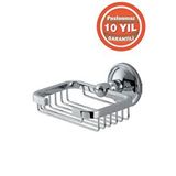 Çelik Banyo Paslanmaz Pirinç Kutup Rozetli 8x12cm Sabunluk Gümüş