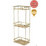 ÇELİK BANYO Paslanmaz Pirinç Lidya 15x22cm Şampuanlık Banyo Rafı Altın Gold